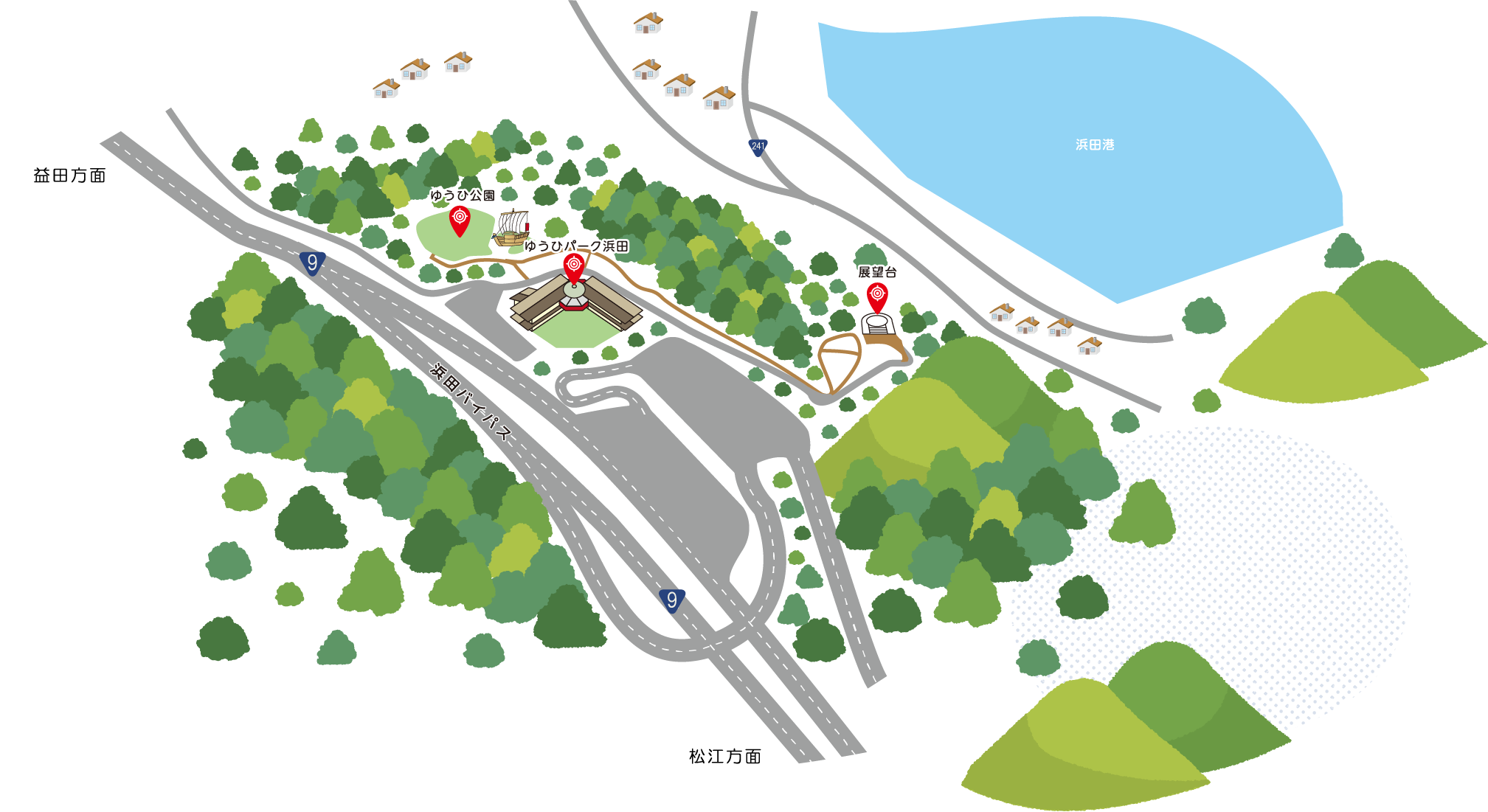 夕日映えスポット